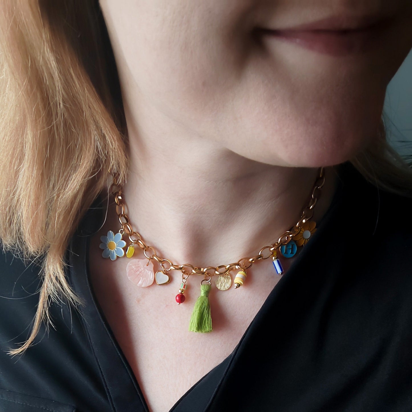 Build your charm necklace | Custom charm choker | Personalized jewelry gift for her with pick and mix pendants | Tell your story with charms