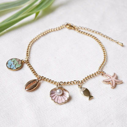 Custom charm anklet | Build your own anklet with pendants | Personalized gift for her | Summer jewelry with customized selection of charms