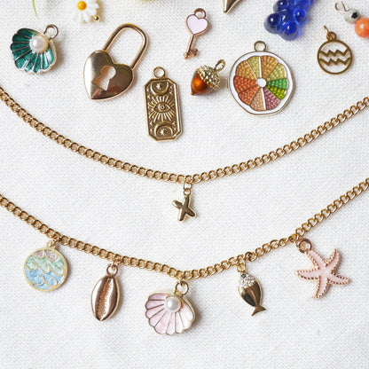 Custom charm anklet | Build your own anklet with pendants | Personalized gift for her | Summer jewelry with customized selection of charms