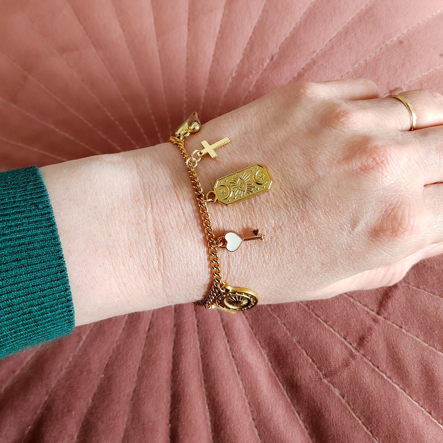 Build your own charm bracelet | Gold custom charms bracelet | Personalized pendant jewelry | Customized personal, cute, unique gift for her