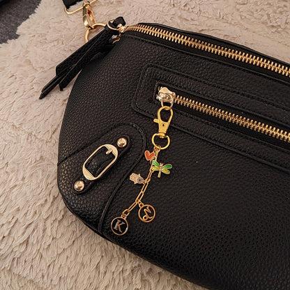 Long custom bag charm | Personalized accessory gift for her | Design your charms | Paperclip chain purse charms | Make your own keychain