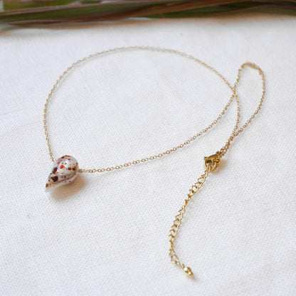 Painted Baroque Pearl Necklace: Dainty Stainless Steel Chain
