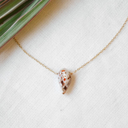 Painted Baroque Pearl Necklace: Dainty Stainless Steel Chain