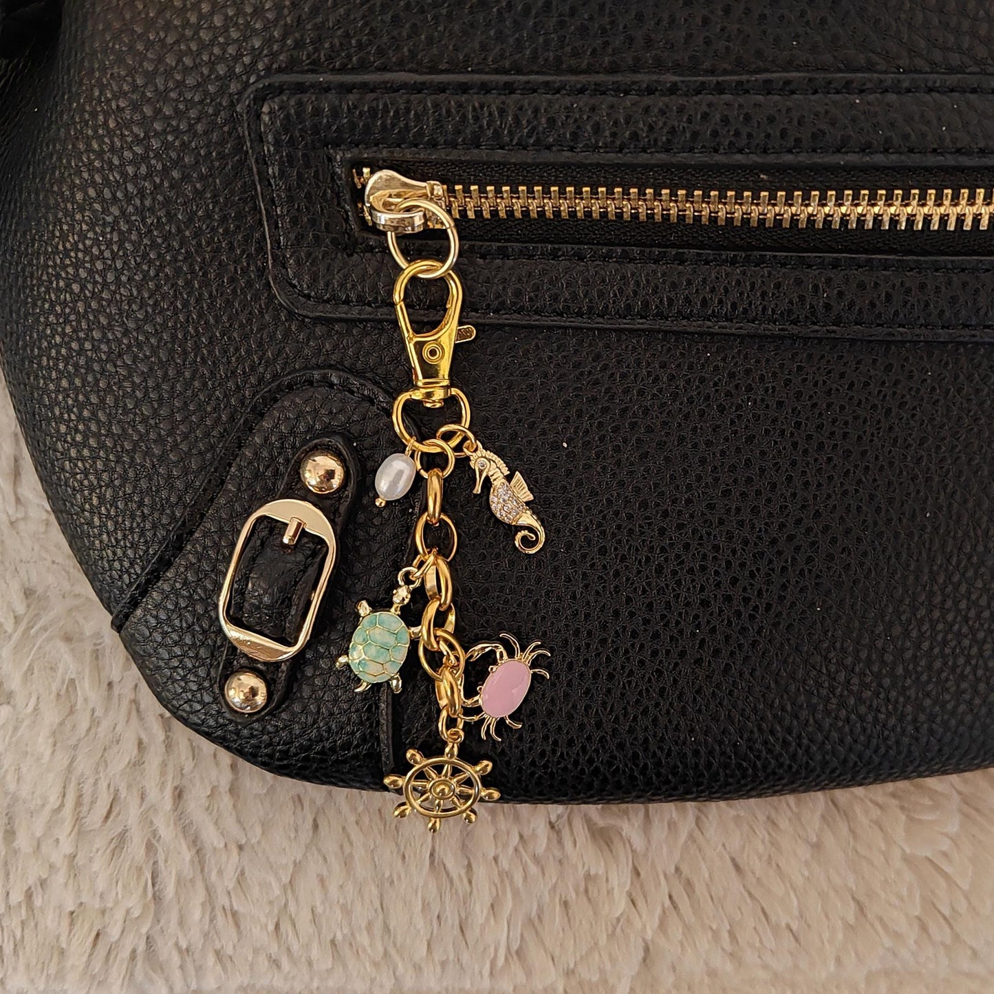 Long custom bag charm | Personalized accessory gift for her | Design your charms | Paperclip chain purse charms | Make your own keychain