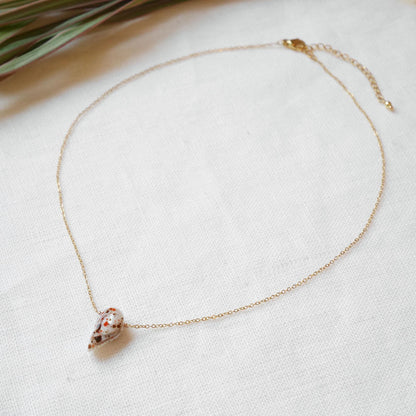 Painted Baroque Pearl Necklace: Dainty Stainless Steel Chain
