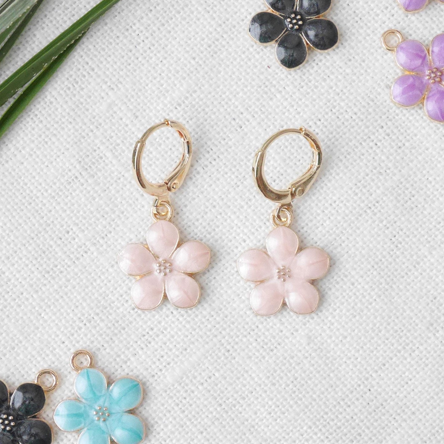 Blossom hoop earrings | Cute flower jewelry | Sakura cherry blossom earrings | Bridesmaid gift | Lovely spring jewellery gift for her