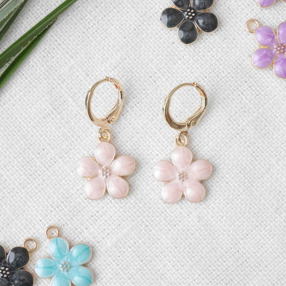 Blossom hoop earrings | Cute flower jewelry | Sakura cherry blossom earrings | Bridesmaid gift | Lovely spring jewellery gift for her