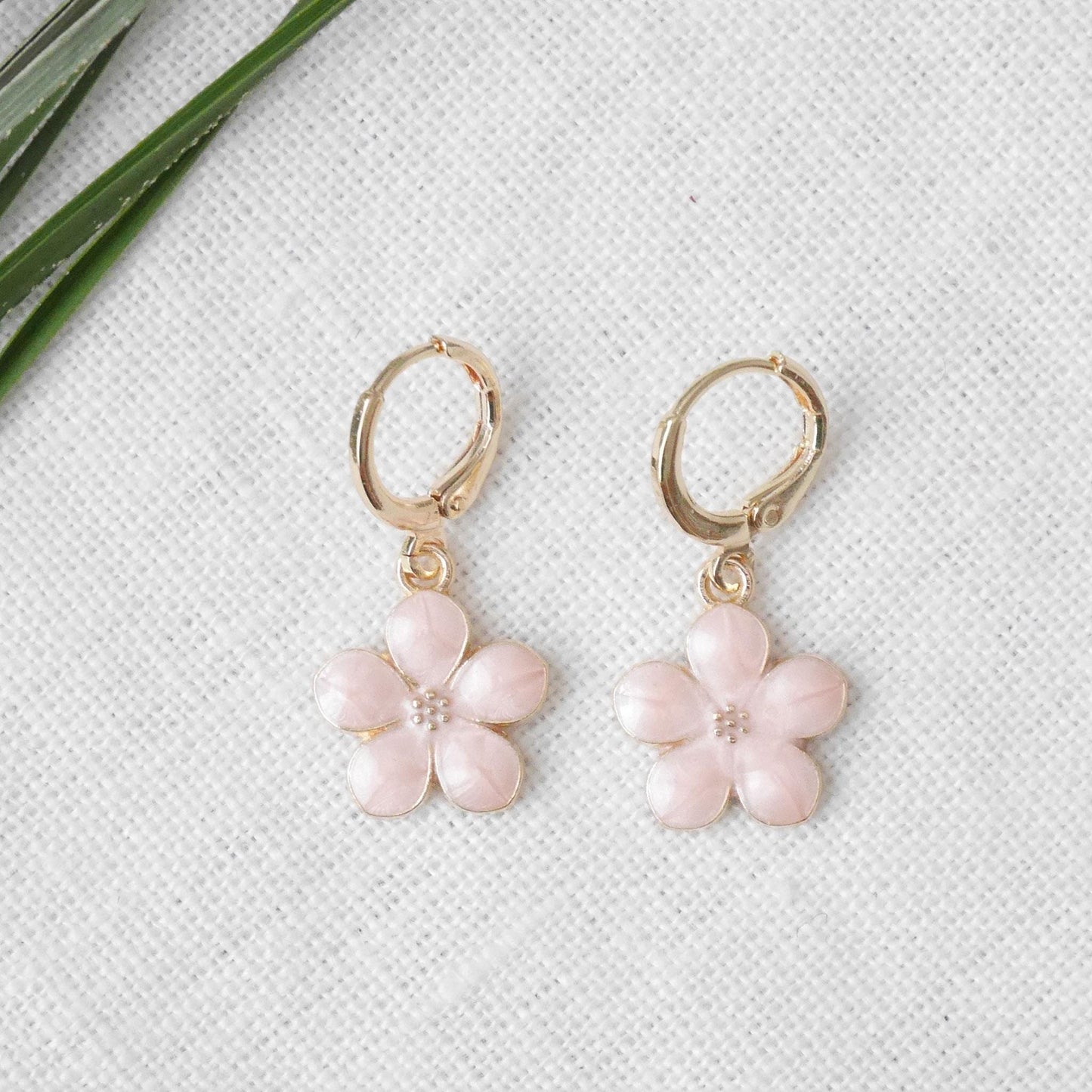 Blossom hoop earrings | Cute flower jewelry | Sakura cherry blossom earrings | Bridesmaid gift | Lovely spring jewellery gift for her