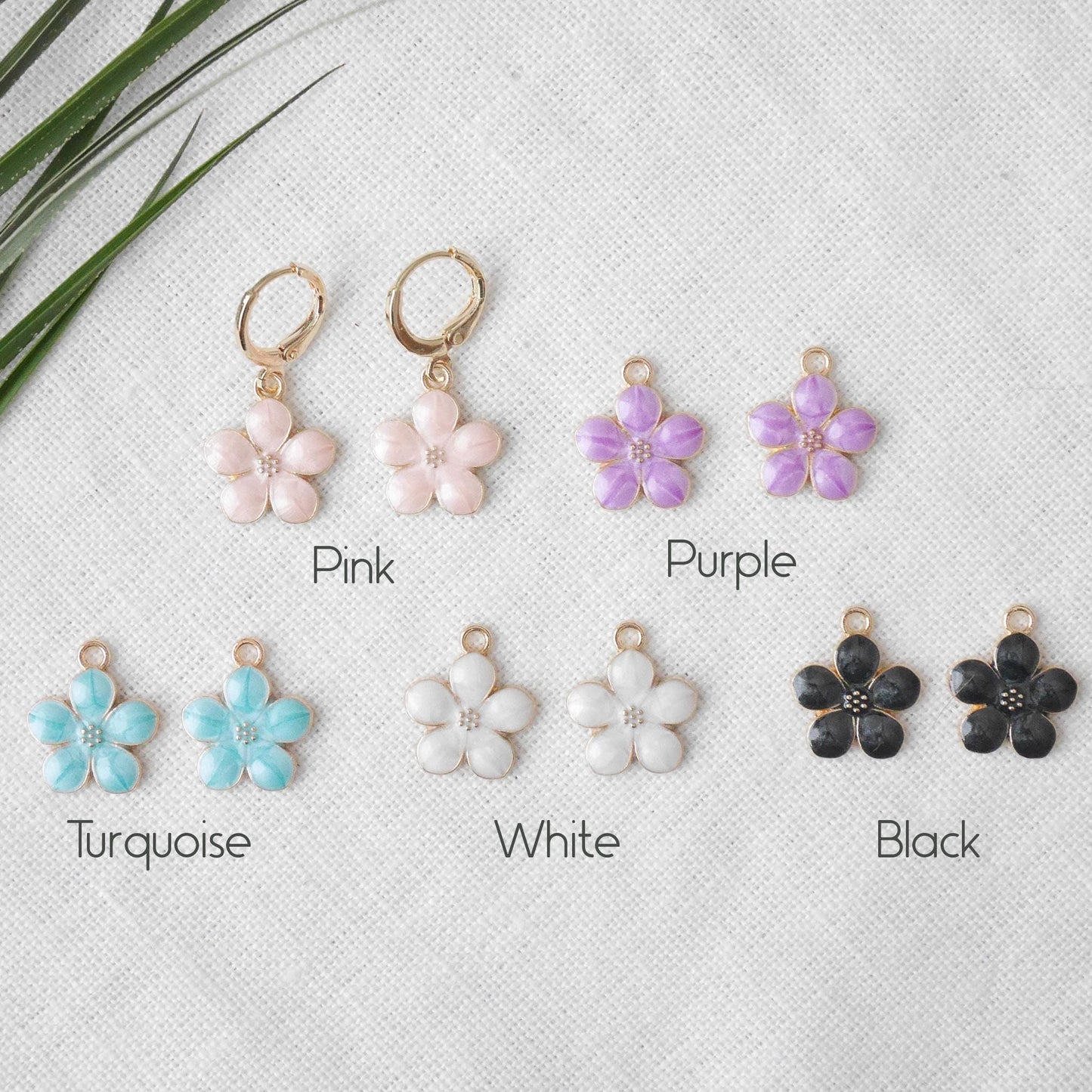Blossom hoop earrings | Cute flower jewelry | Sakura cherry blossom earrings | Bridesmaid gift | Lovely spring jewellery gift for her
