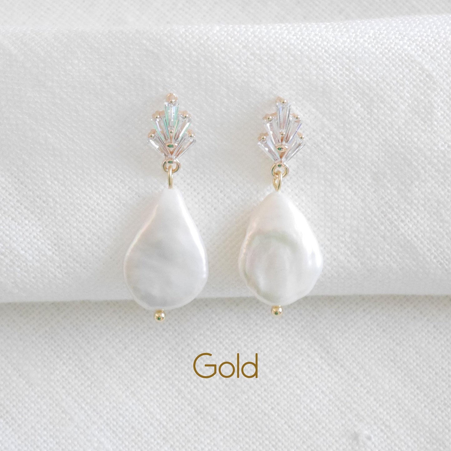 Freshwater pearl art deco earrings | Elegant big pearl earrings | Vintage style bridal pearl drop earrings | 1920s wedding earrings for her